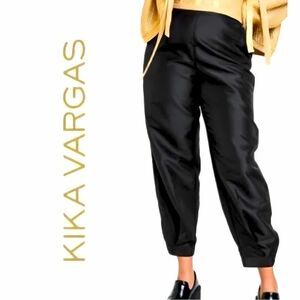 NWT Kika Vargas x Target Black Scallop Edge Pocket Tapered Dress Pants